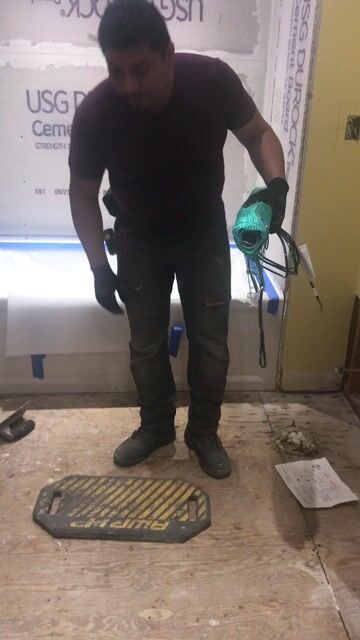 Danielle's Bathroom TempZone Easy mat installation 2