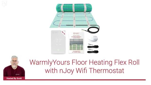 WarmlyYours Floor Heating Mat Kits with nJoy Wifi Thermostat
