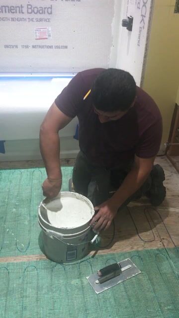 Danielle's Bathroom TempZone Easy mat installation 6