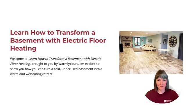 Learn How to Transform a Basement with Electric Floor Heating