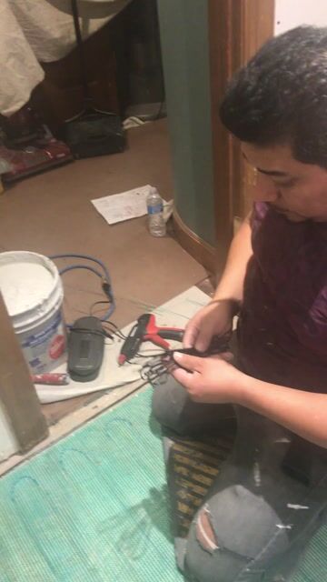 Danielle's Bathroom TempZone Easy mat installation 5